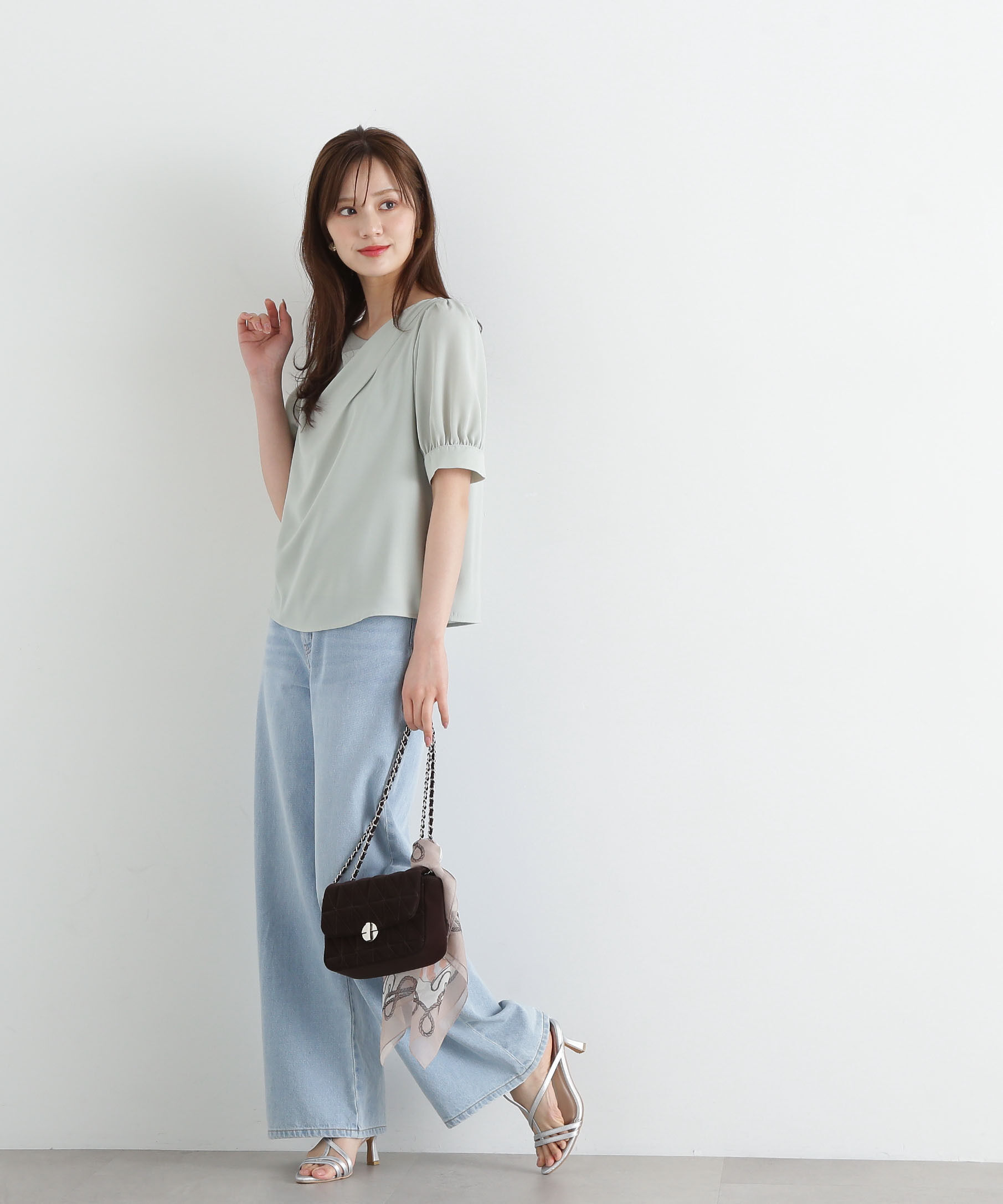 PROPORTION BODY DRESSING「デコルテニュアンスパフブラウス」|シャツ・ブラウス|