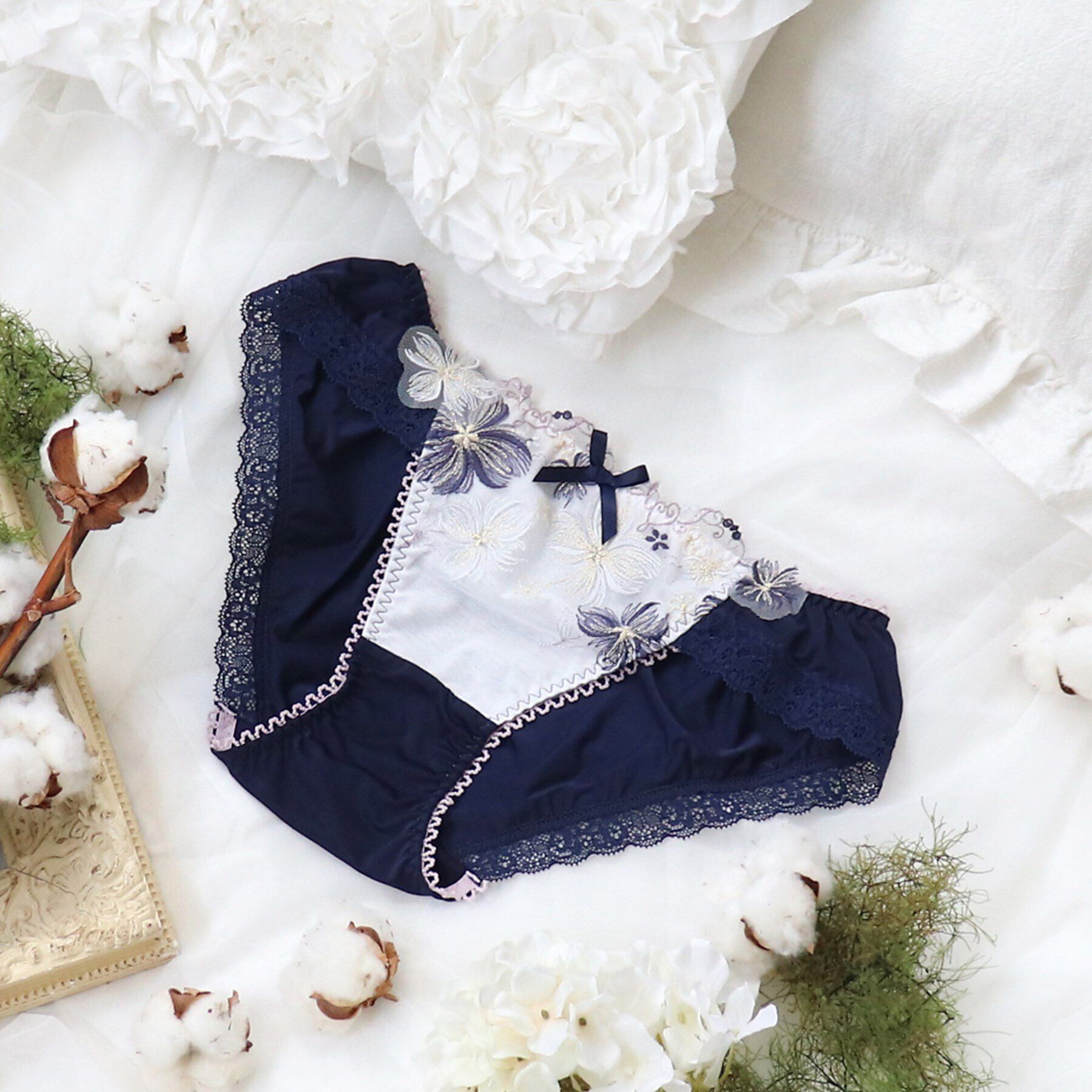 Risa Magli「サンドラ ノーマルショーツ」|インナー|ネイビー(094)