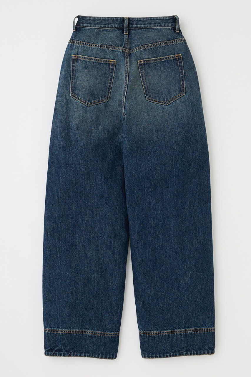 MOUSSY「OVER DYED CURVED バギー」|デニム|