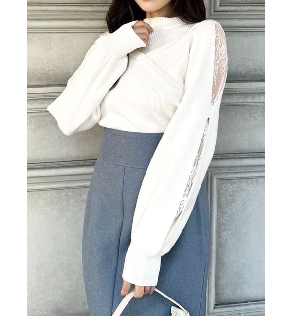 RESEXXY「レイヤードデザインニット」|ニット・セーター|ホワイト