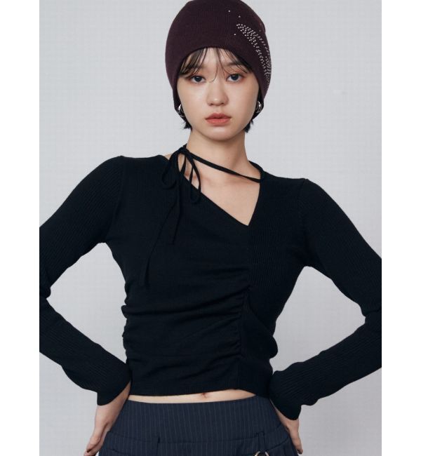EMODA「チョーカーギャザーフィットニット」|ニット・セーター|