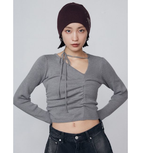 EMODA「チョーカーギャザーフィットニット」|ニット・セーター|