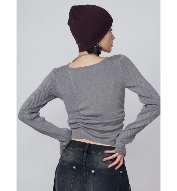 EMODA「チョーカーギャザーフィットニット」|ニット・セーター|