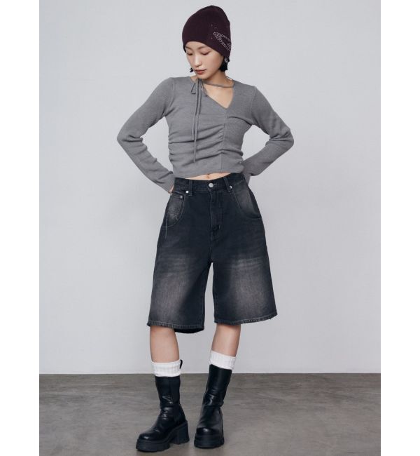 EMODA「チョーカーギャザーフィットニット」|ニット・セーター|