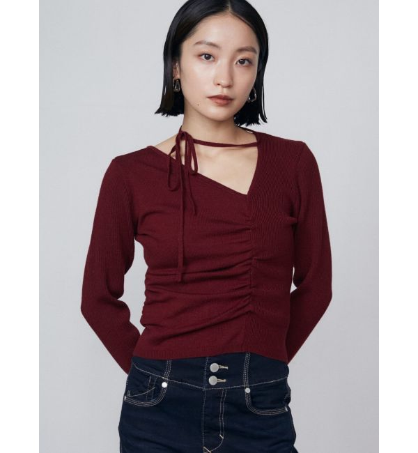 EMODA「チョーカーギャザーフィットニット」|ニット・セーター|