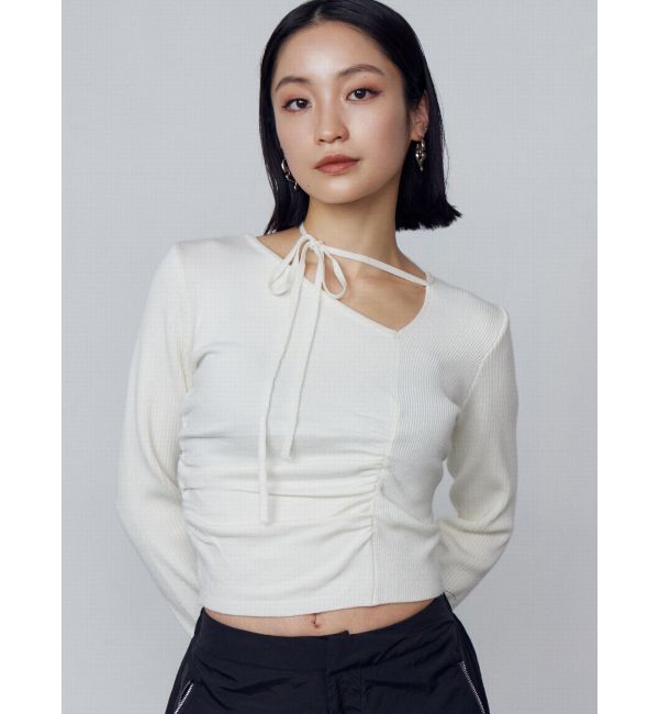 EMODA「チョーカーギャザーフィットニット」|ニット・セーター|