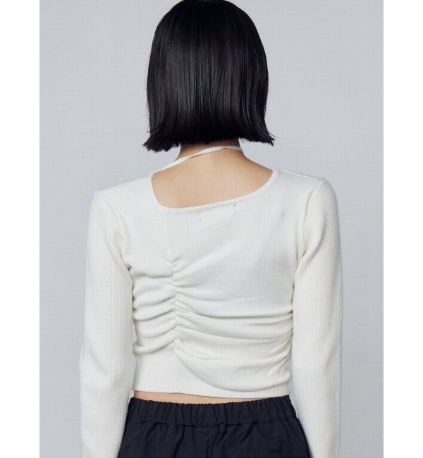 EMODA「チョーカーギャザーフィットニット」|ニット・セーター|