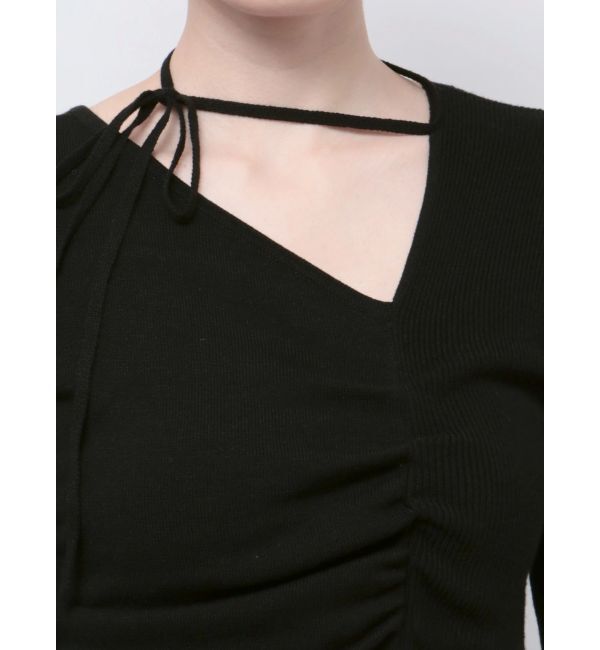 EMODA「チョーカーギャザーフィットニット」|ニット・セーター|