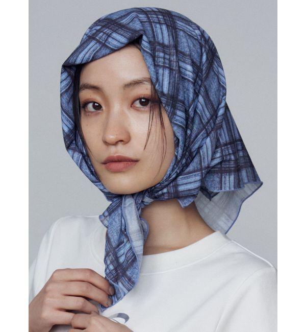 EMODA「ワイドシアースカーフ」|ストール|ブルー