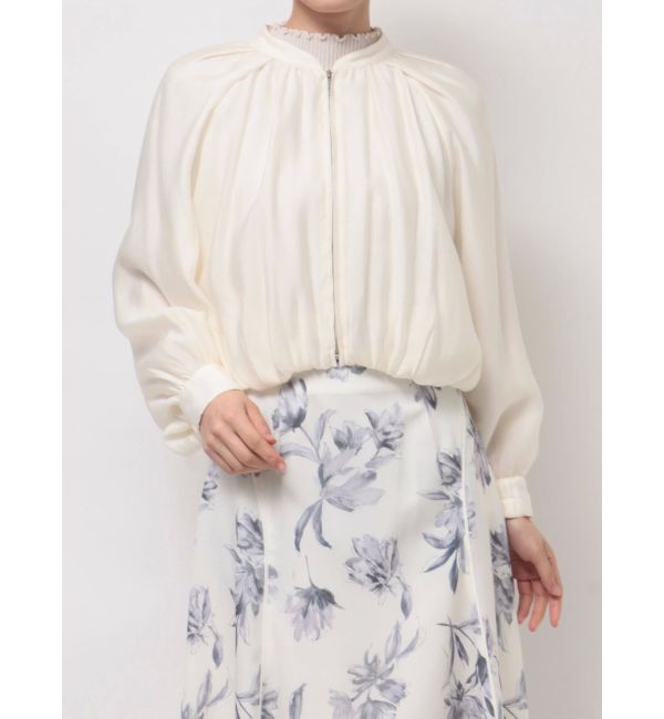 MERCURYDUO「ボリュームスリーブショートブルゾン」|ブルゾン・スタジャン|オフホワイト