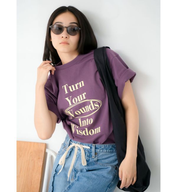 Ungrid「ヴィンテージウォッシュロゴビッグTee」|Tシャツ・カットソー|