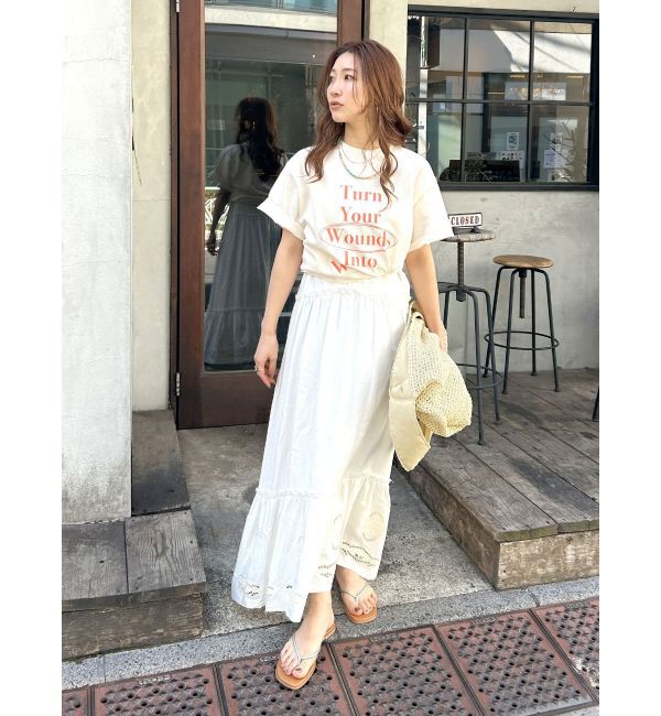 Ungrid「ヴィンテージウォッシュロゴビッグTee」|Tシャツ・カットソー|