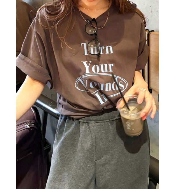 Ungrid「ヴィンテージウォッシュロゴビッグTee」|Tシャツ・カットソー|