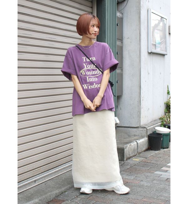 Ungrid「ヴィンテージウォッシュロゴビッグTee」|Tシャツ・カットソー|