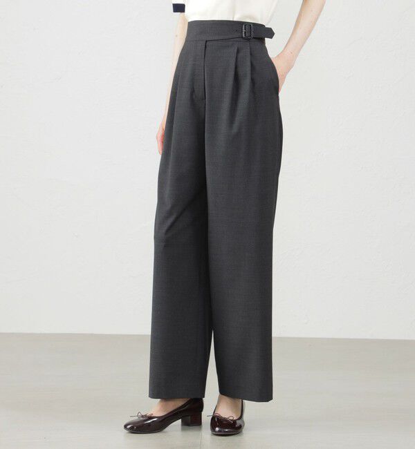 MACKINTOSH PHILOSOPHY「ハイウエストグルカパンツ」|スラックス|チャコールグレー