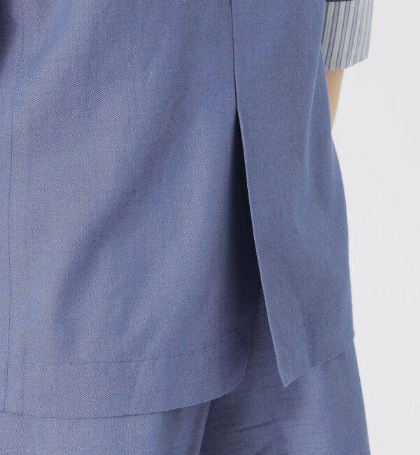  「【セットアップ対応】デニムハーフスリーブジャケット」|テーラードジャケット|