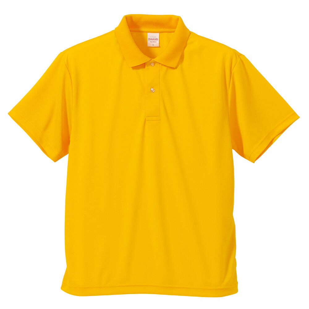BACKYARD FAMILY「ユナイテッドアスレ ポロシャツ 通販 半袖 レディース メンズ 無地 スポーツ 薄手 おしゃれ」|ポロシャツ|イエロー1