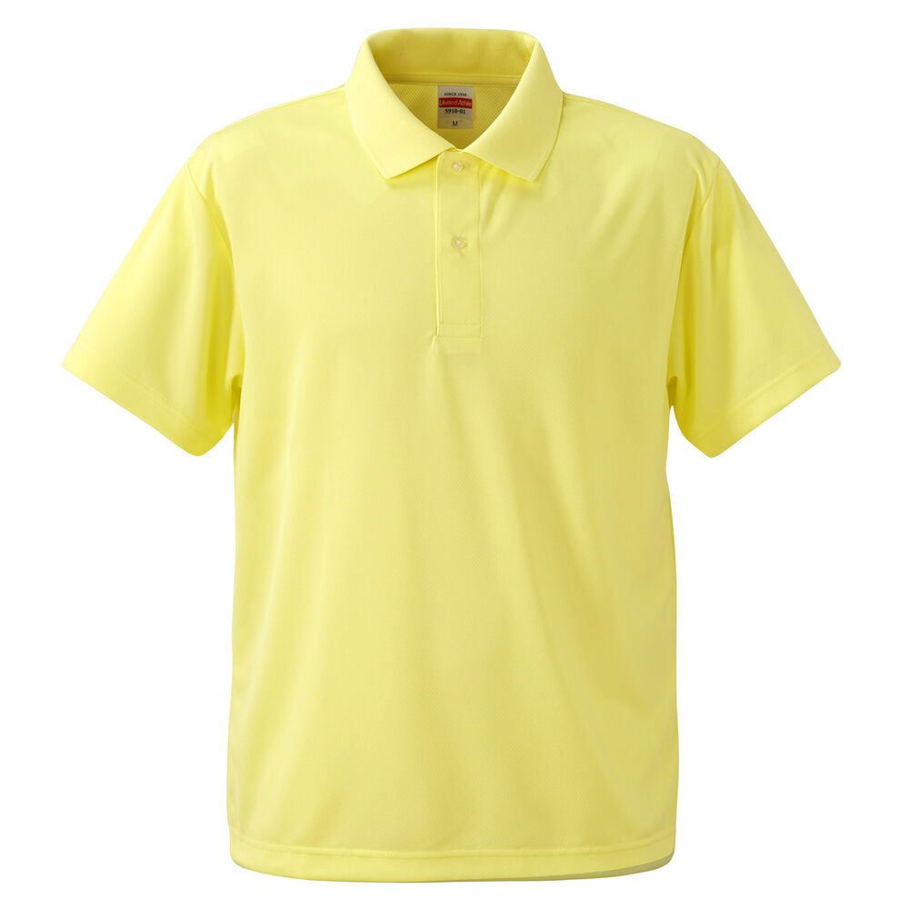 BACKYARD FAMILY「ユナイテッドアスレ ポロシャツ 通販 半袖 レディース メンズ 無地 スポーツ 薄手 おしゃれ」|ポロシャツ|イエロー2
