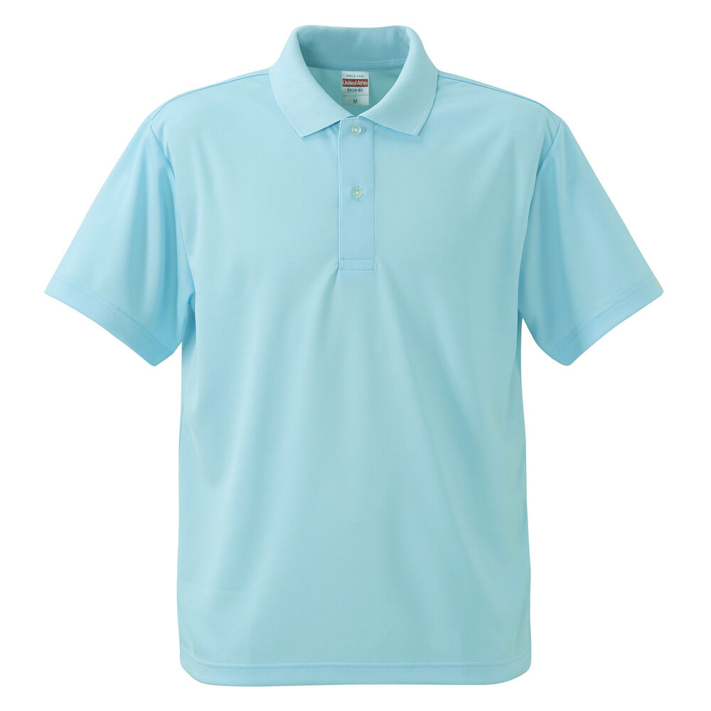 BACKYARD FAMILY「ユナイテッドアスレ ポロシャツ 通販 半袖 レディース メンズ 無地 スポーツ 薄手 おしゃれ」|ポロシャツ|ブルー4