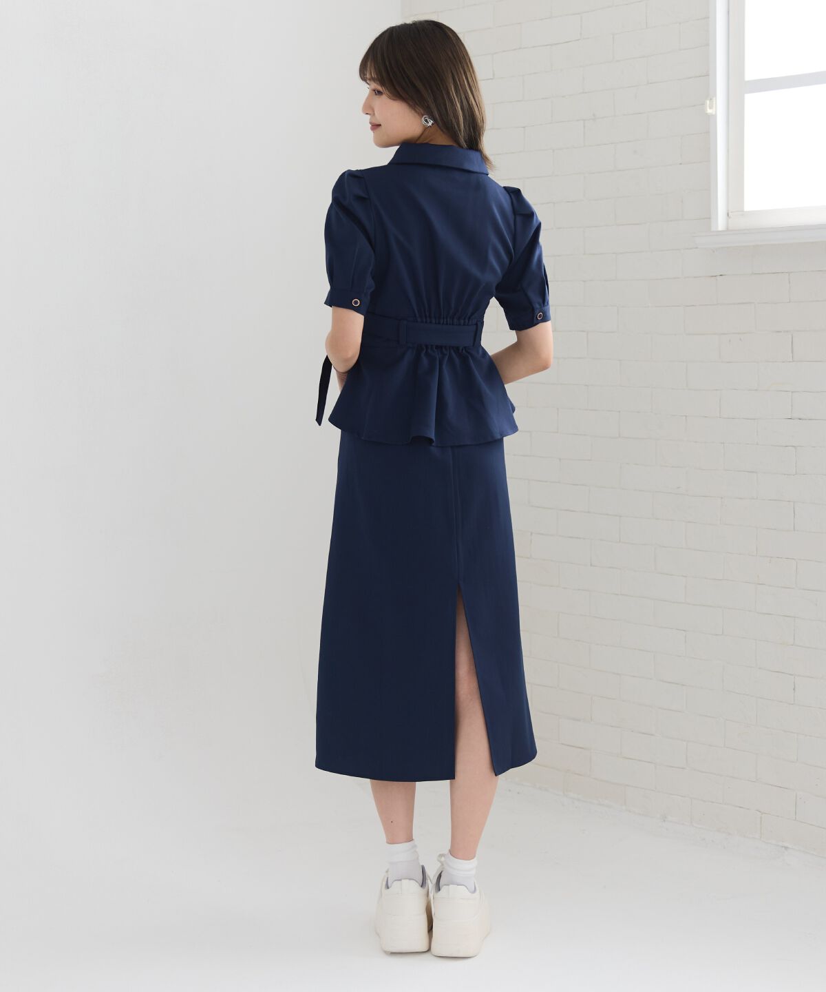 REDYAZEL「ペプラムシャツワンピース」|ワンピース|