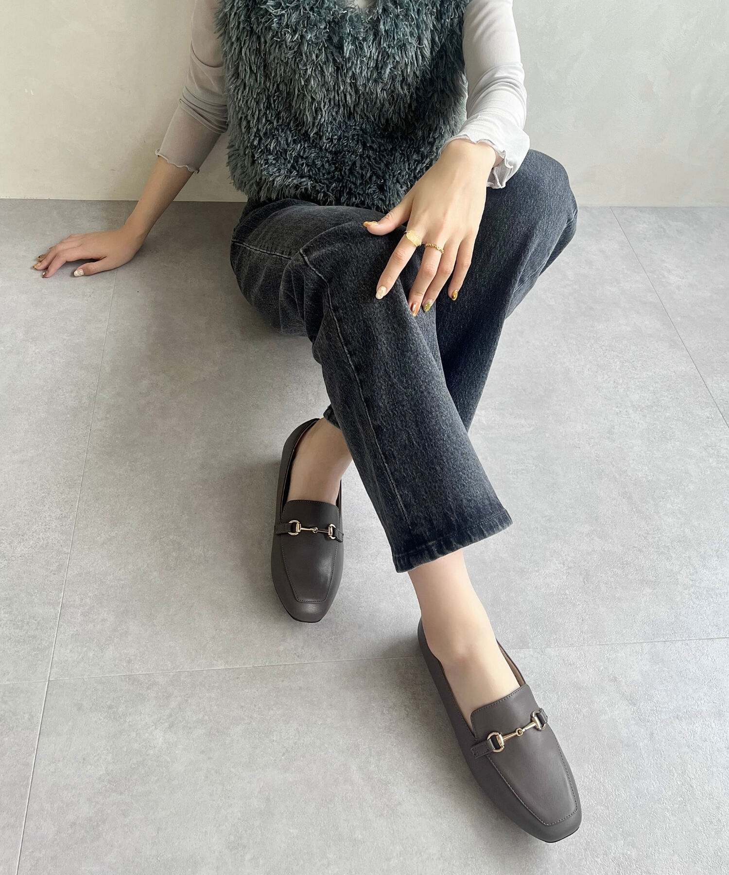 ORiental TRaffic「【跳べるパンプス/シリーズ累計１５０万足突破】スクエアトゥビットモチーフ  ローファー /R-3210」|パンプス|