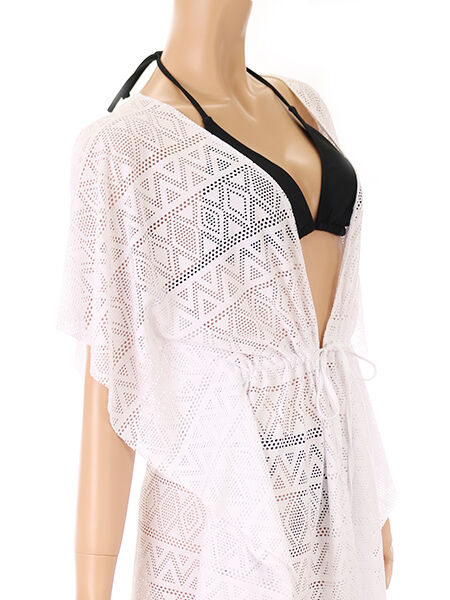 Riberce「【お水OK！リゾートアイテム】水着の上からサラッと羽織れる無地レースガウン」|その他|