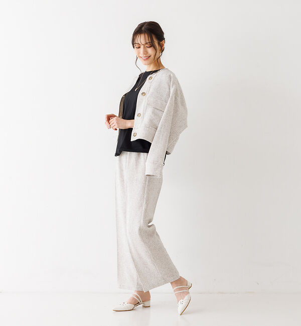 abahouse mavie「【セットアップ対応】ライトツィードワイドパンツ」|その他|