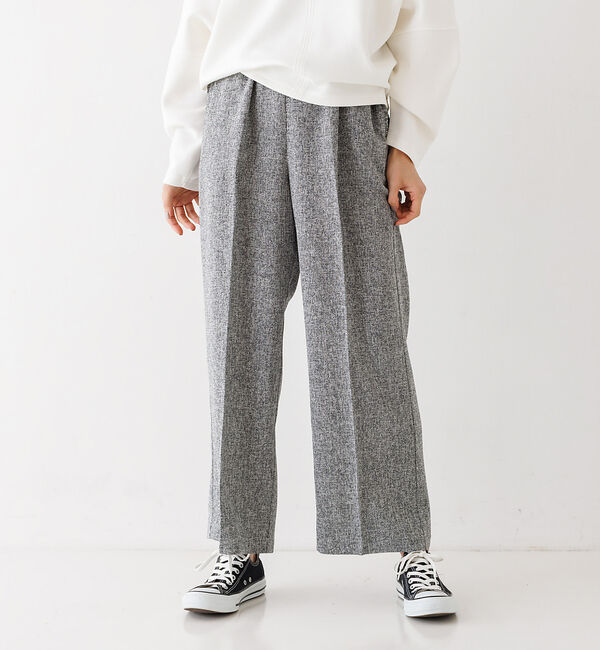 abahouse mavie「【セットアップ対応】ライトツィードワイドパンツ」|その他|グレー