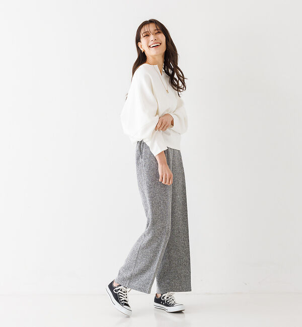 abahouse mavie「【セットアップ対応】ライトツィードワイドパンツ」|その他|