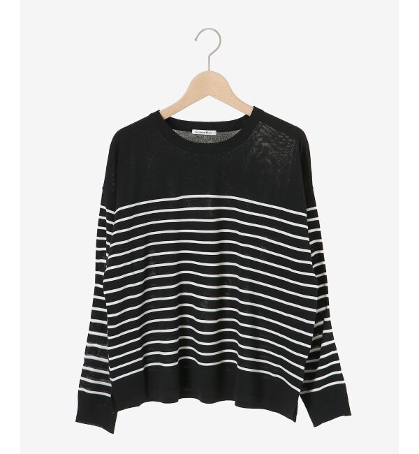  「《WEB限定アイテム》パネルボーダーワイドシルエットニット」|ニット・セーター|