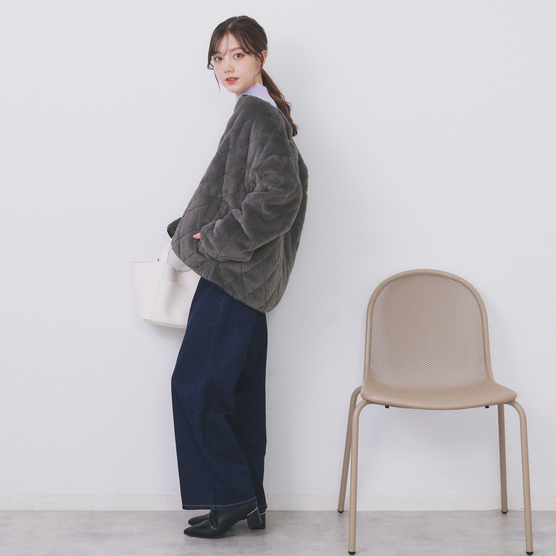 index「リバーシブル キルティングファーブルゾン【洗濯機OK】」|ブルゾン・スタジャン|