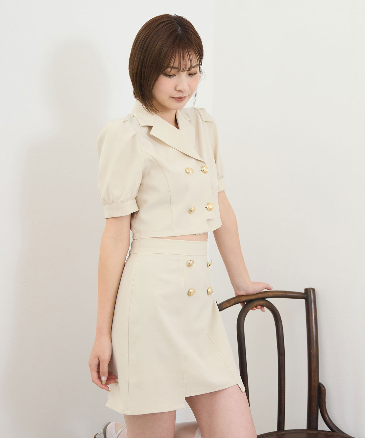 REDYAZEL「レイヤードダブルショートジャケット」|テーラードジャケット|