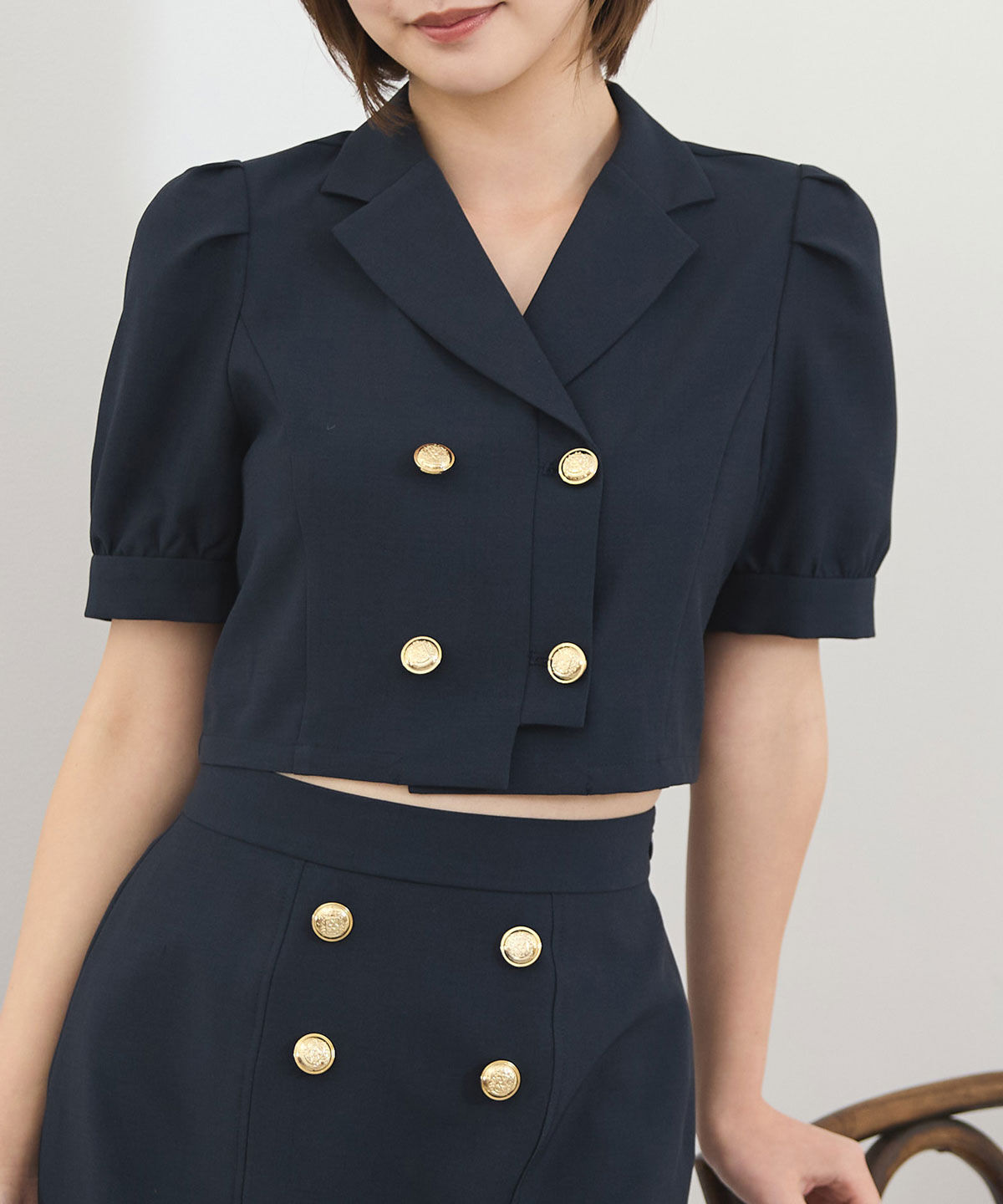 REDYAZEL「レイヤードダブルショートジャケット」|テーラードジャケット|