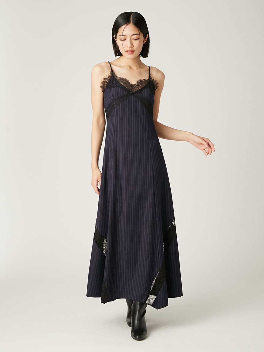 レーストリムスリップワンピース（FRAY I.D）｜ルミネのファッション