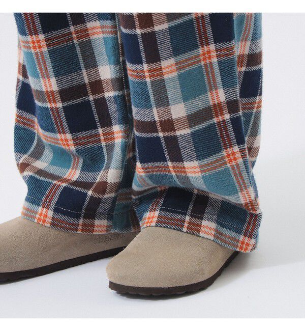 BEAMSBOY「ワーク チェック イージーパンツ」|チノ|