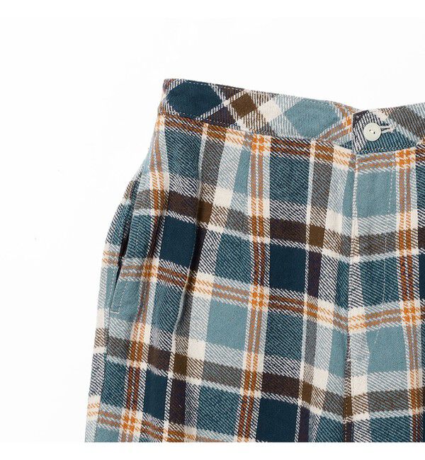 BEAMSBOY「ワーク チェック イージーパンツ」|チノ|