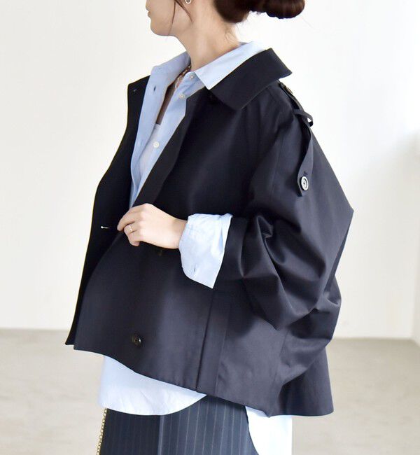 quaranciel「《予約》quaranciel: ドルマンスリーブ ショート トレンチ コート」|トレンチコート|