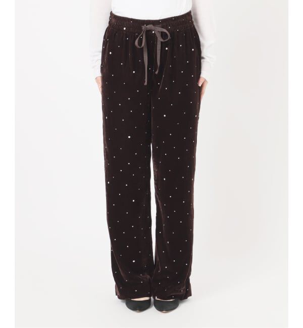 WEB限定追加》VIAN / ヴィアン グリッターベルベットイージーパンツ