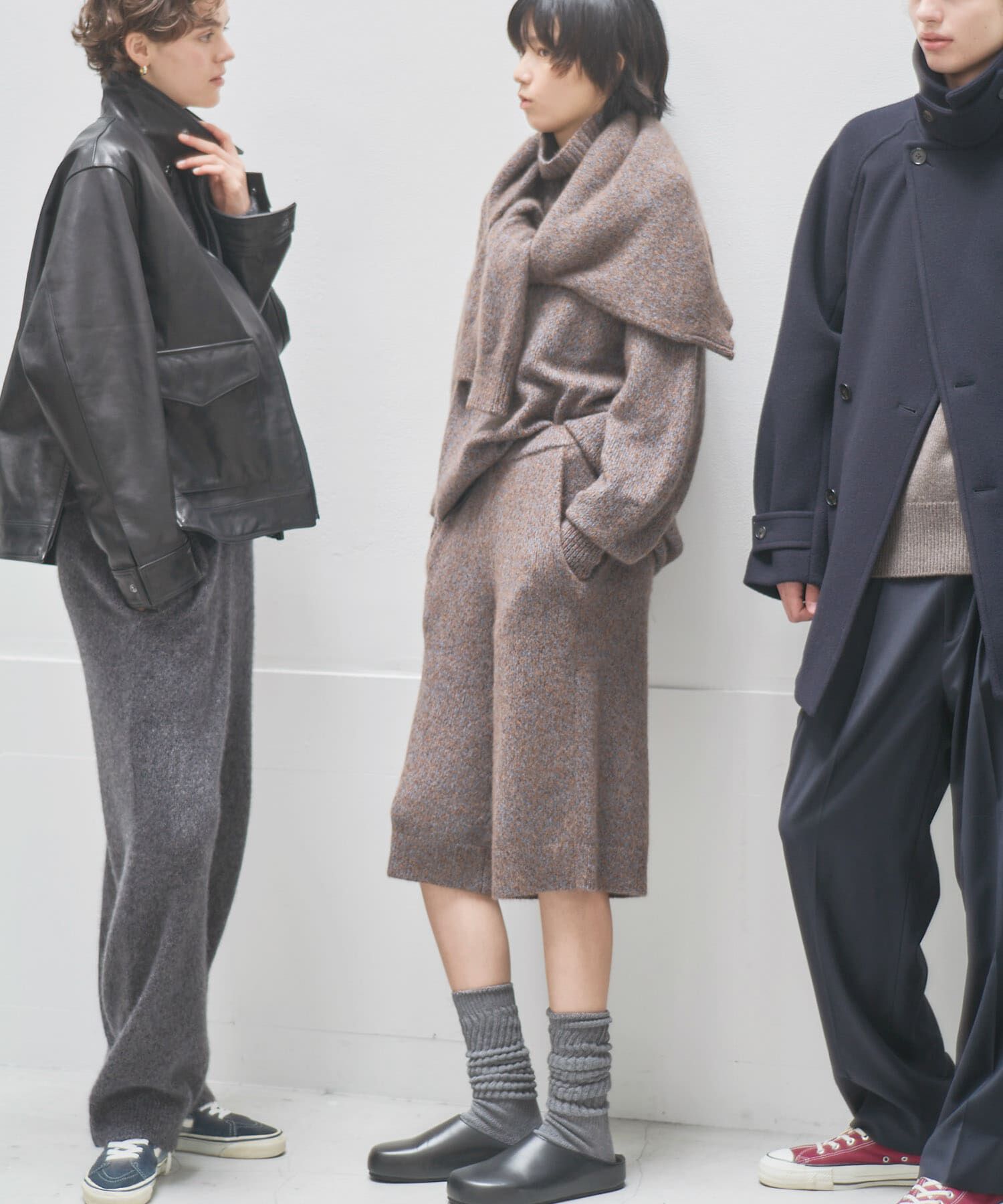 URBAN RESEARCH「new basic　CASHMERE SILK MOULINE CREW-NECK KNIT」|ニット・セーター|