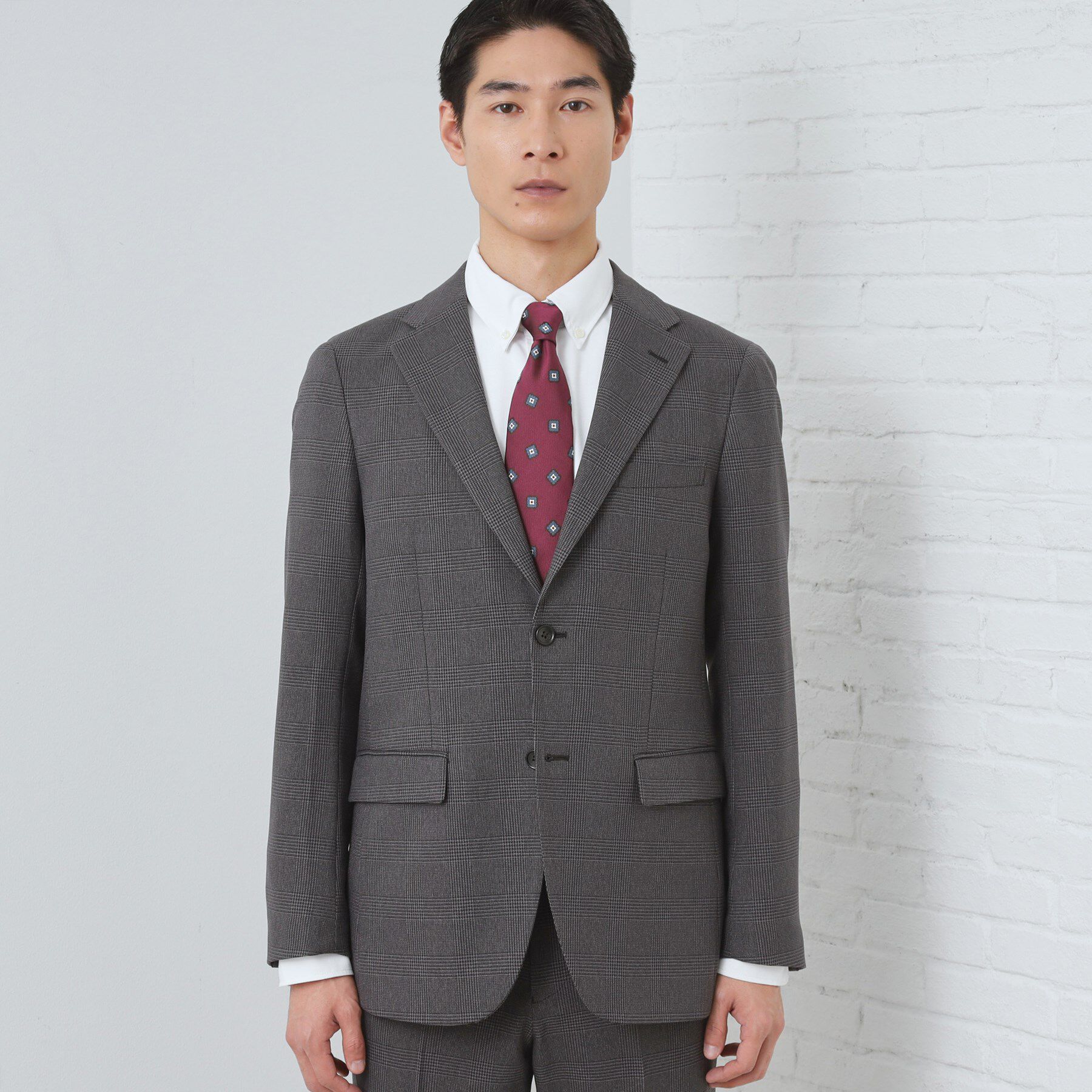 THE SHOP TK「【セットアップ可/防シワ/洗濯機OK】AVANT WOOLYグレンチェックジャケット」|テーラードジャケット|