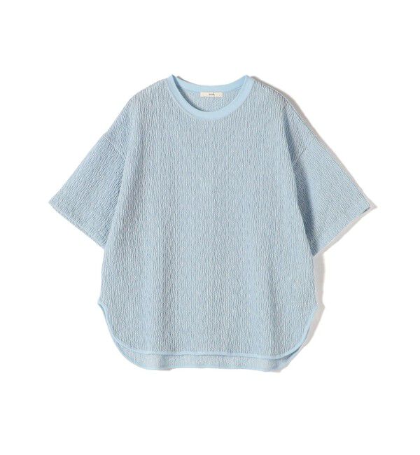 SHIPS for women「〈手洗い可能〉ランダム ブルーゼ ショート スリーブ プルオーバー」|Tシャツ・カットソー|