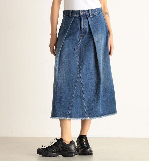 Edition「コットンデニム フレアスカート」|フレア|