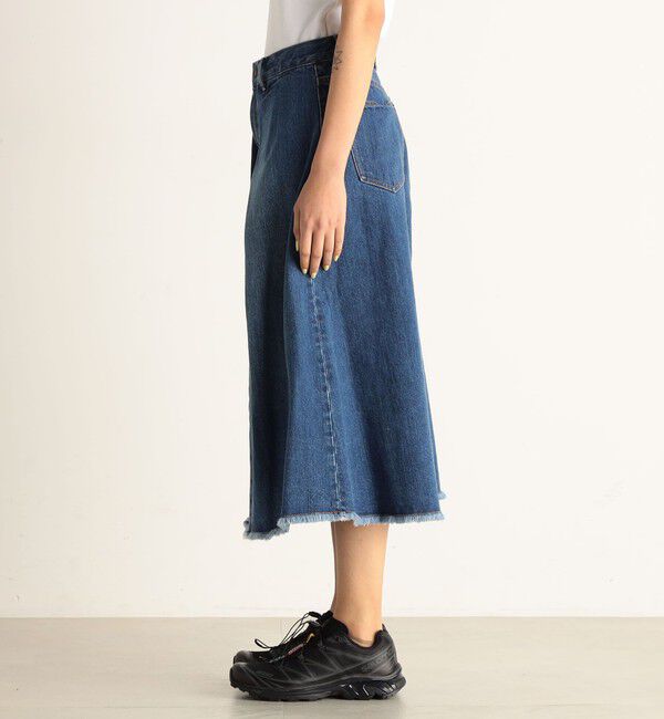 Edition「コットンデニム フレアスカート」|フレア|