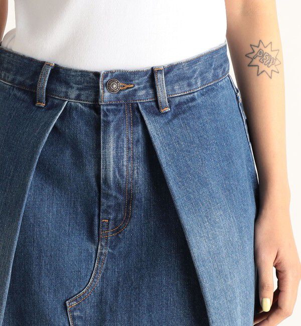 Edition「コットンデニム フレアスカート」|フレア|