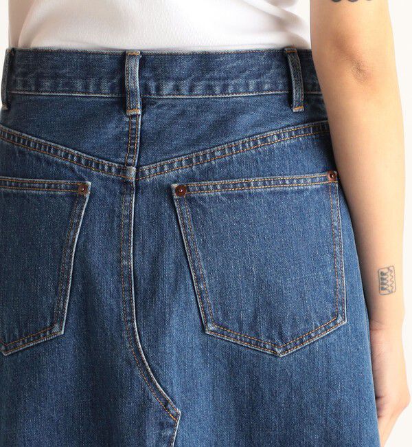 Edition「コットンデニム フレアスカート」|フレア|