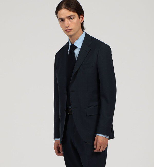 TOMORROWLAND MENS「Super120'sウールポリエスエル シングルブレステッド2Bジャケット」|テーラードジャケット|