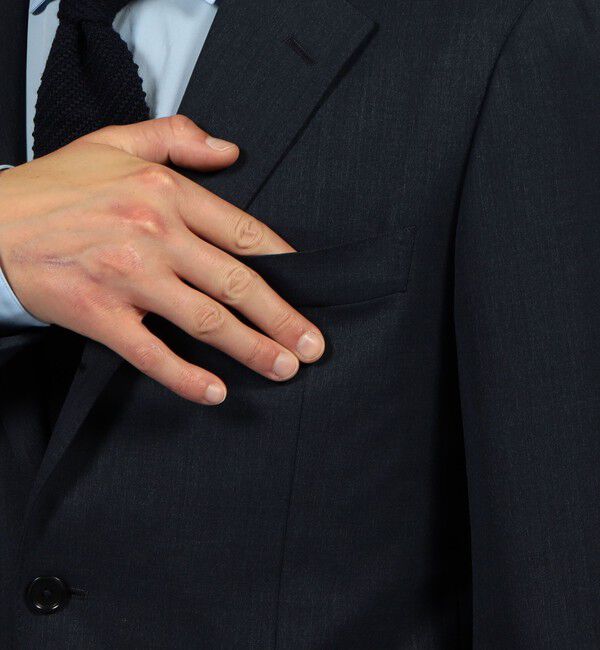 TOMORROWLAND MENS「Super120'sウールポリエスエル シングルブレステッド2Bジャケット」|テーラードジャケット|