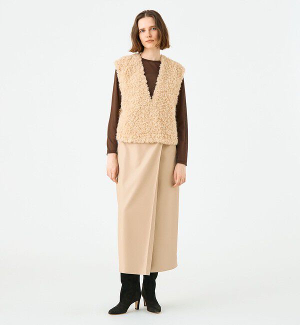 ひ*り様 Ballsey ミックスファー Vネックベスト ミックスファー Vネックベスト（Ballsey）｜ルミネのファッション通販