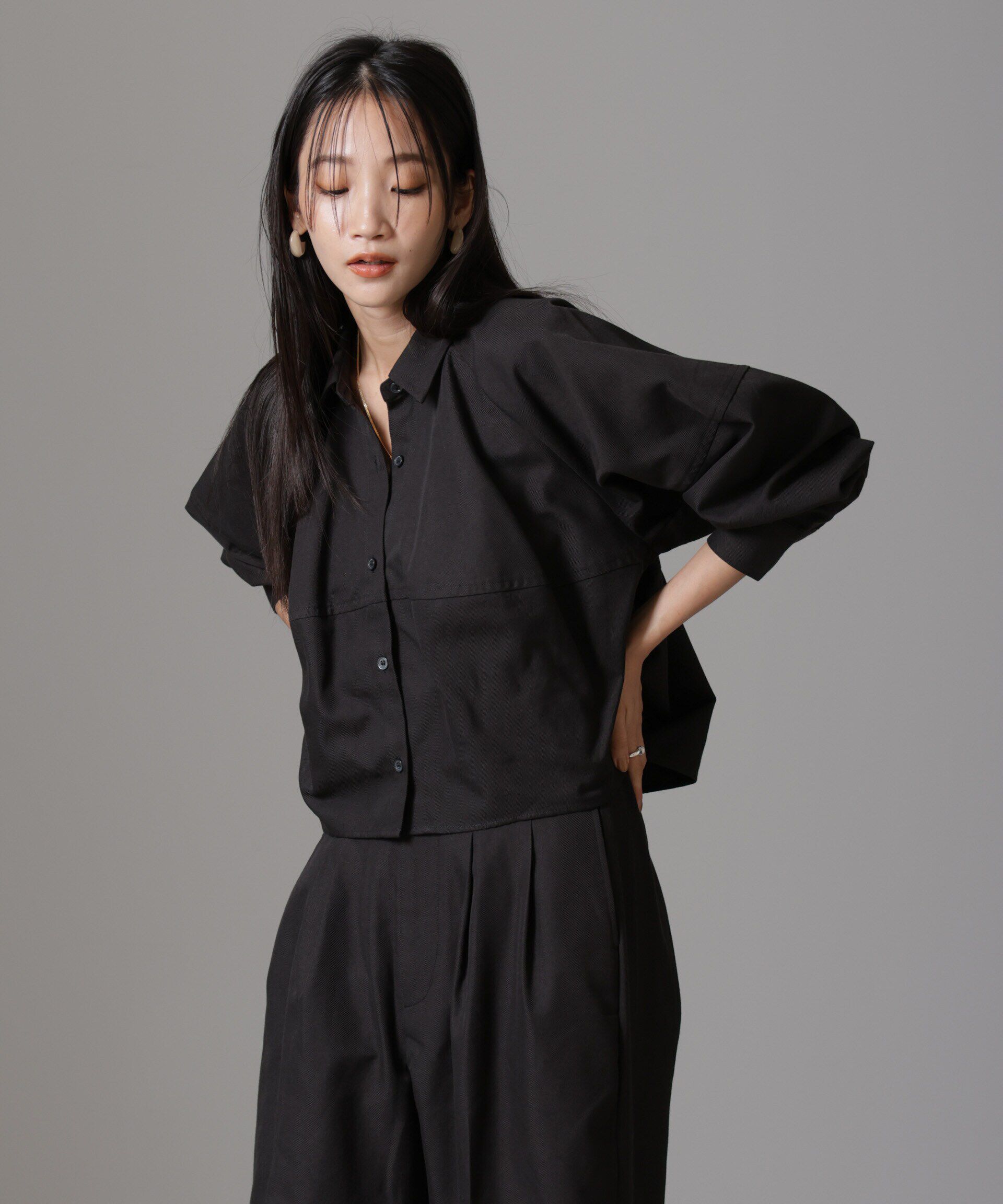 nano･universe「バルーンシルエットシャツ(セットアップ可)」|シャツ・ブラウス|