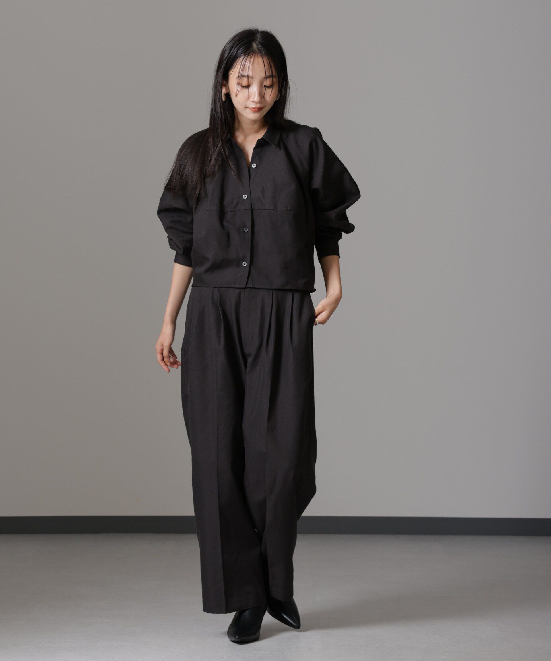 nano･universe「バルーンシルエットシャツ(セットアップ可)」|シャツ・ブラウス|